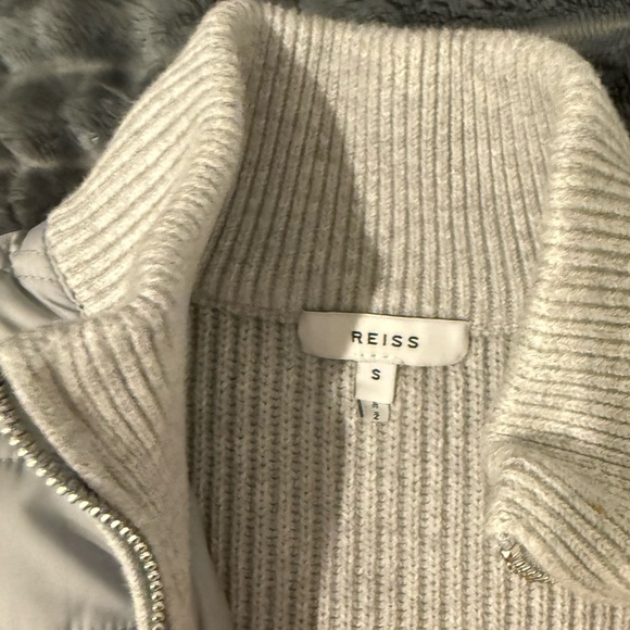 Reiss mens gray zip up jumper (like new) size small - Picture 3 of 3